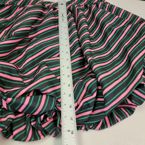 Wicked Paul Tazewell Bubble Mini Skirt Black Green Pink Stripes Size L - Picture 8 of 8